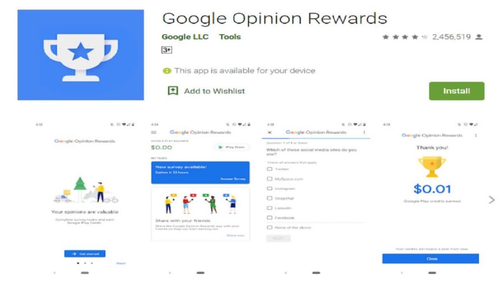 Google Opinion Rewards