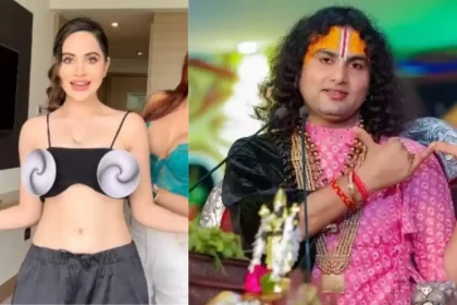 Aniruddhacharya Ji's Taunt Roasted Urfi Javed On Her Clothes By Calling Her 'fan Wali Sister'