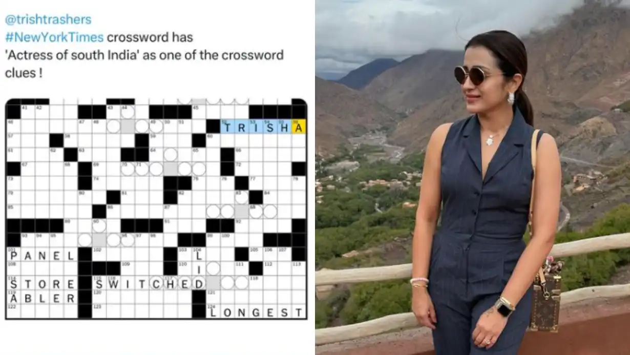 South Indian Actress Trisha Krishnan Featured In New York Times Crossword Puzzle