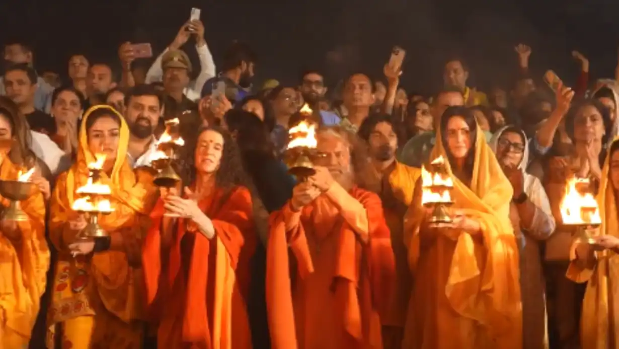 Arrival Of Raveena Tandon And Rasha Thadani In Maha Kumbh 2025