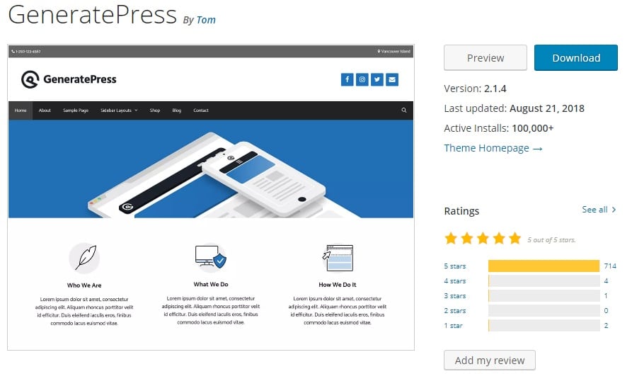 GeneratePress Review : The Perfect Lightweight Theme 2 generatepress wordpress repository