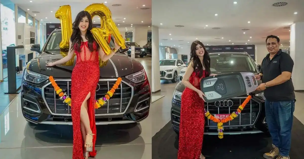 After getting 10 million followers on Instagram, Riva Arora got audi as a gift