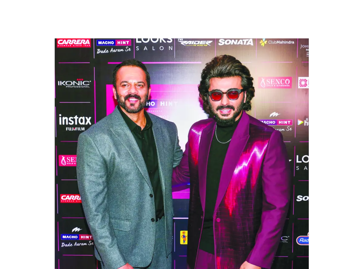 Singham Again's villain Arjun Kapoor with Rohit Shetty