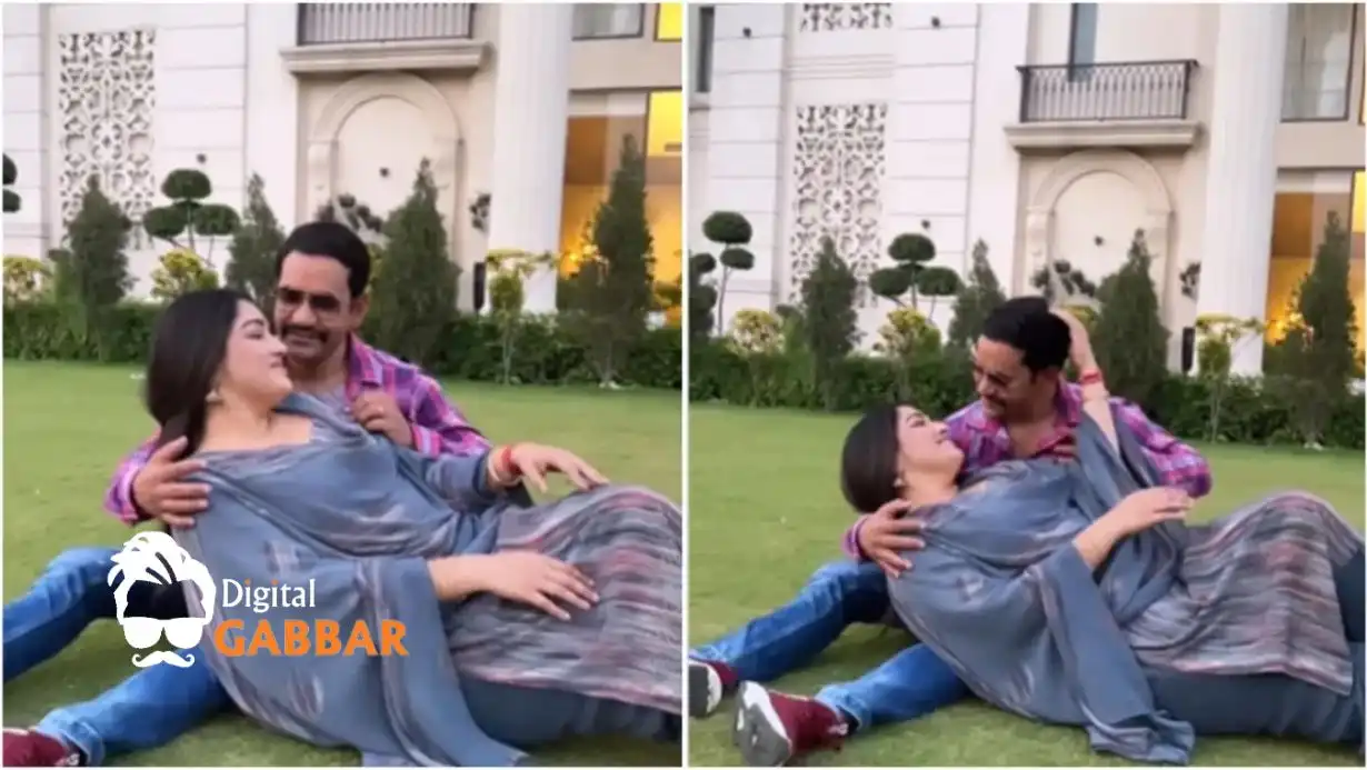 Amrapali Dubey romantic park scene with Nirahua