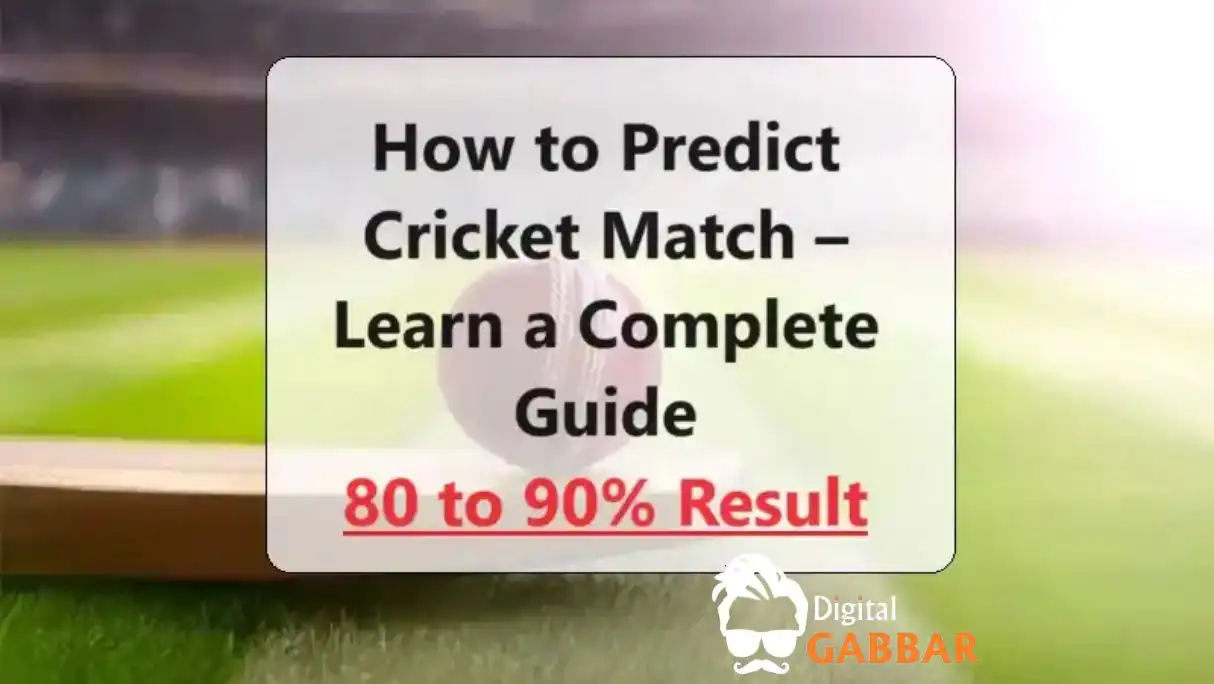 How to Predict Cricket Match