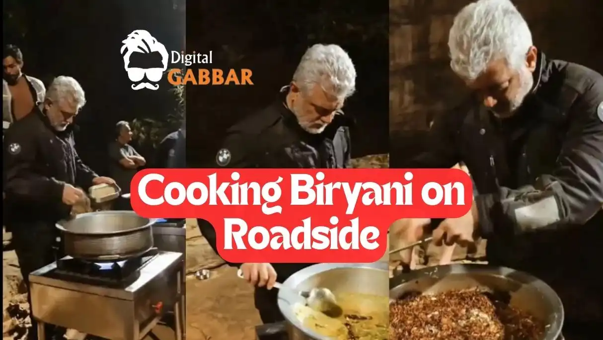 Superstar Ajith Kumar Viral Video Cooking Biryani on Roadside