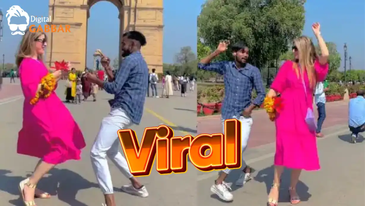 Russian Girl's Funny Dance on Bhojpuri Song Goes Viral from India Gate!