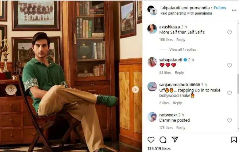 Ibrahim Ali Khan Makes Instagram Debut, Gains 572K Followers with Just One Post 1