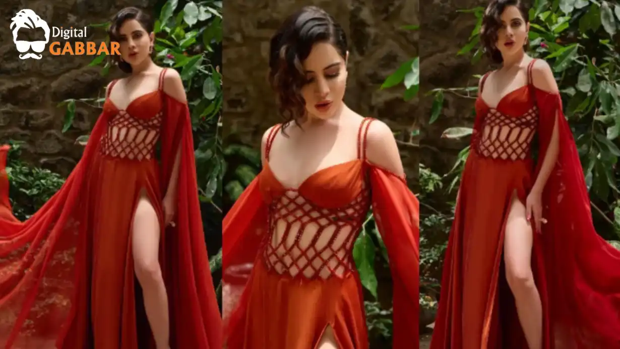 Urfi Javed's Bold Red Dress with Deep Neck and Thigh-high Slit Caused a Sensation