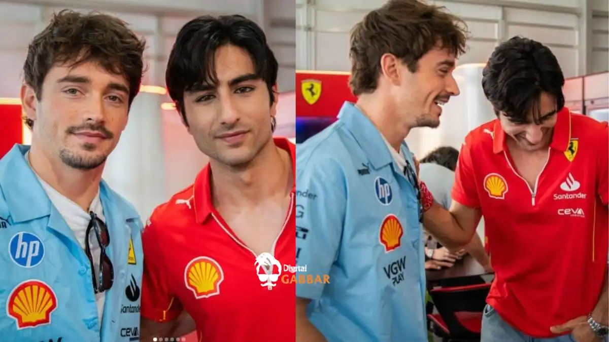 Ibrahim Ali Khan Appears with F1 Driver Charles Leclerc at the Miami Grand Prix