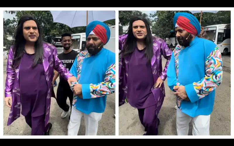 Krushna Abhishek And Sudesh Lehri Dressed Up As Bharti Singh And Chef Harpal Singh Sandhu