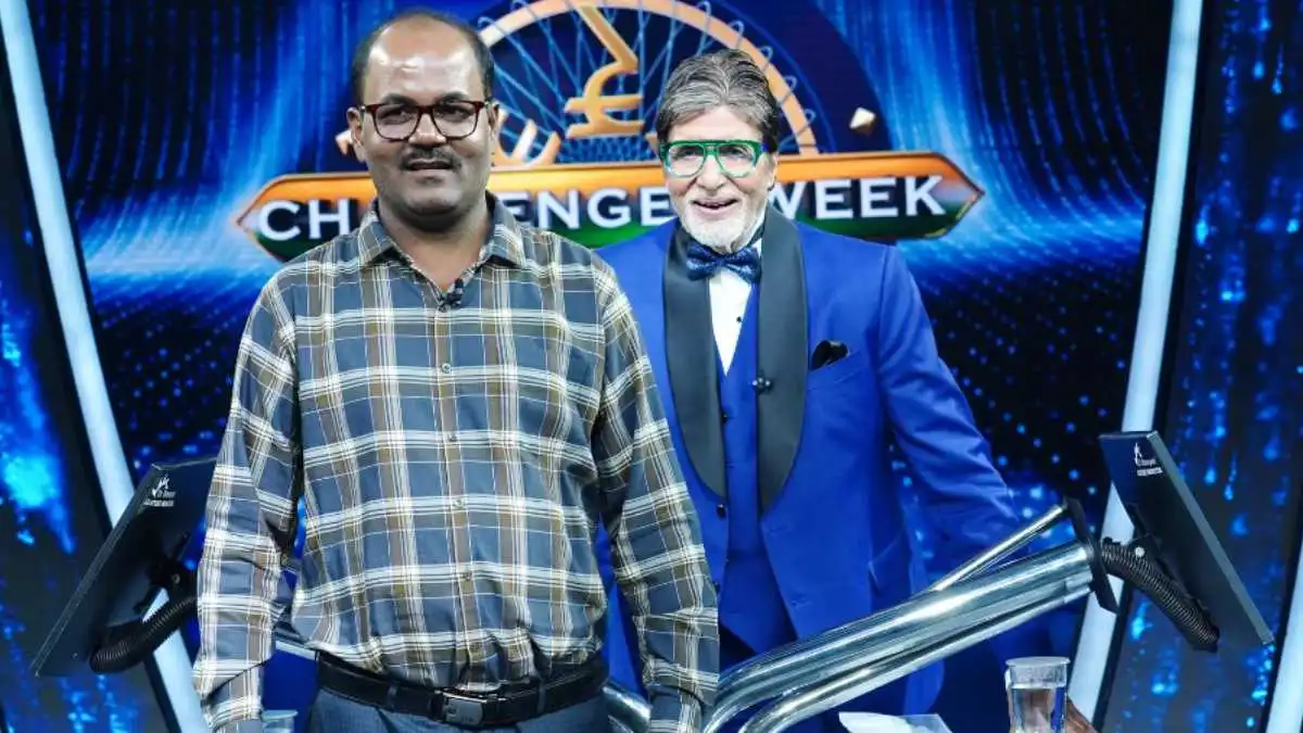 Paras Mani Singh And Amitabh Bachchan at KBC 16