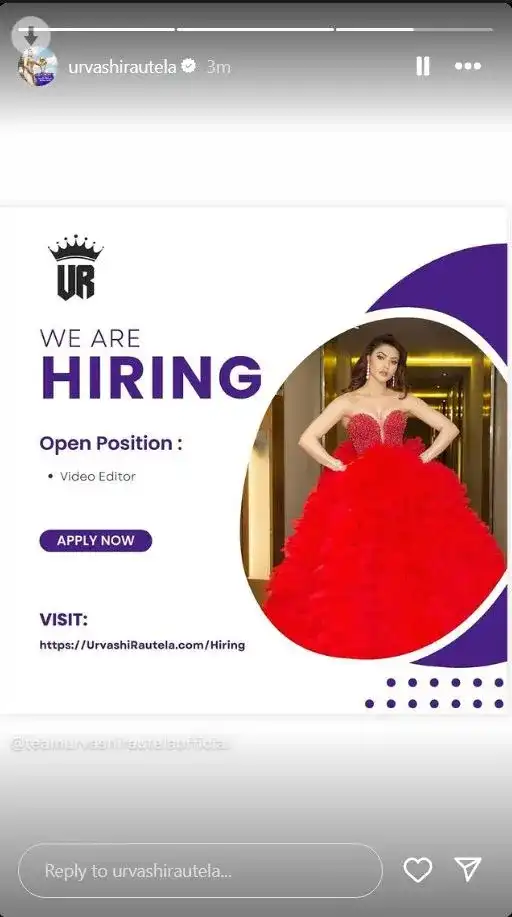 Urvashi Rautela Hiring Poster