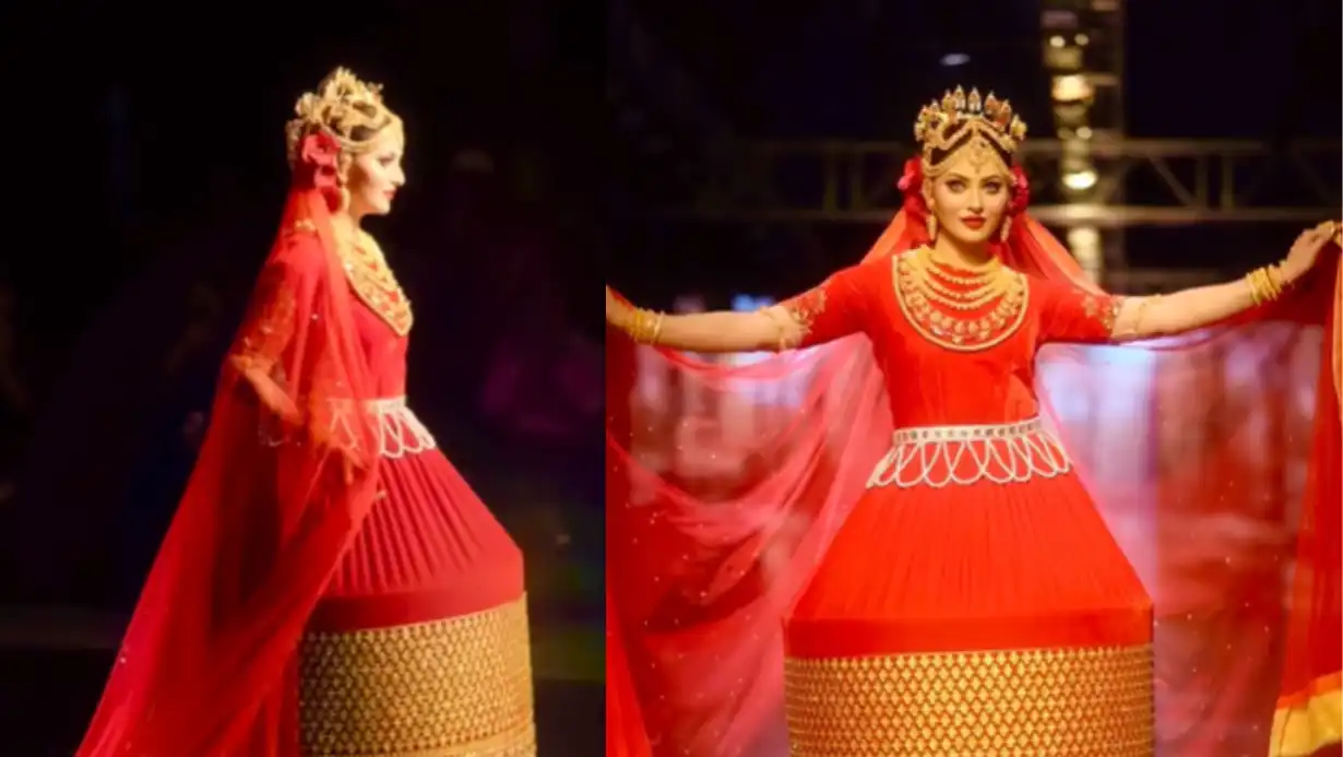 Urvashi Rautela’s Historic Fashion Moment Walking The Ramp In 24k Gold Manipuri Bridal Attire