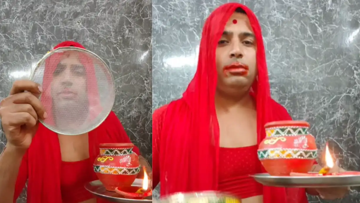 Puneet Superstar's Karwa Chauth Look Sparks Controversy