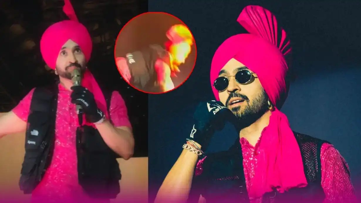 Diljit Dosanjh Falls On Stage During Live Performance Viral Video Shocks Fans