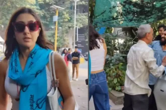 Elderly Man Protects The Sara Ali Khan From Paparazzi, Snatches Cameras In Viral Incident