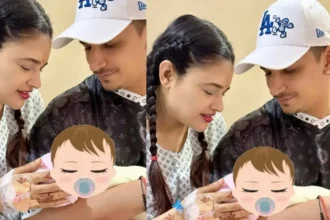 Prince Narula And Yuvika Chaudhrary With Their Baby