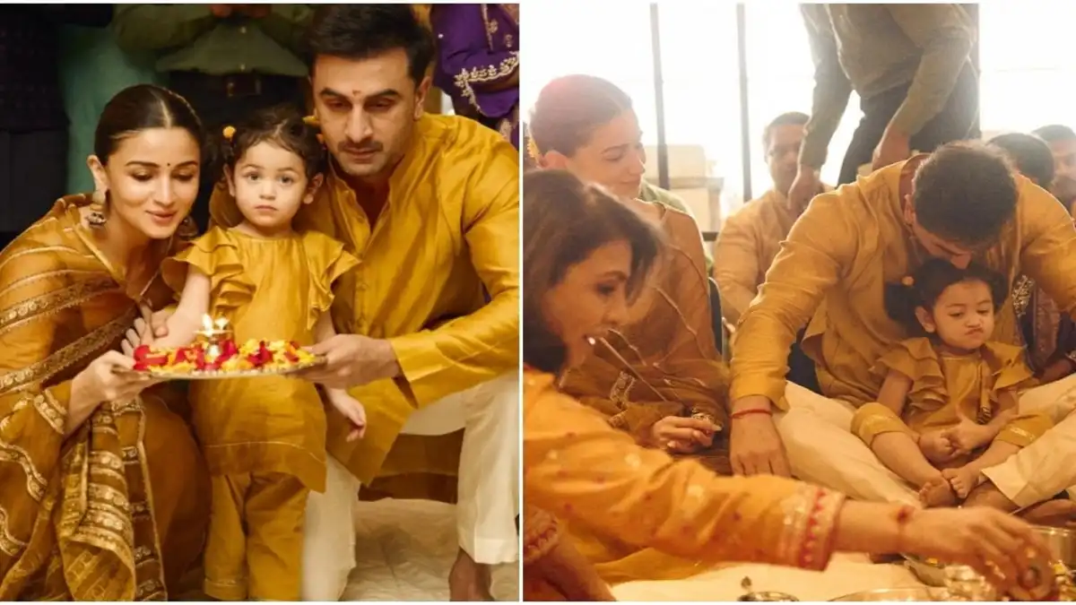 Ranbir Kapoor, Alia Bhat And Their Daughter Raha Performed Diwali Puja Webp File