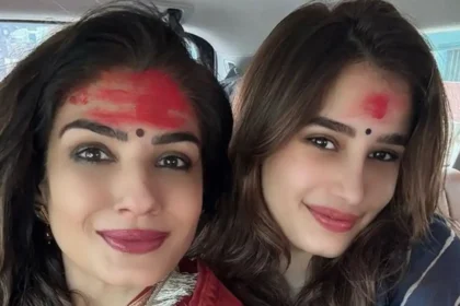 Raveena Tandon Visits Baidyanath Jyotirlinga With Daughter Rasha Thadani