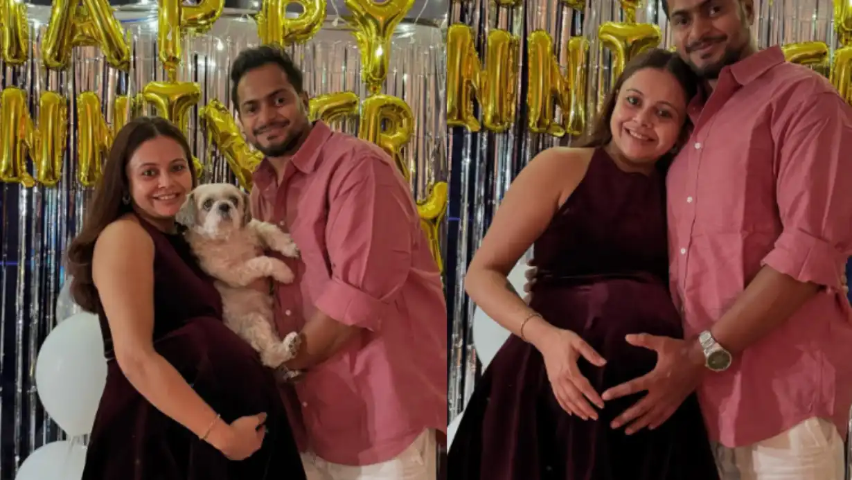 Devoleena Bhattacharjee Flaunts Baby Bump On Wedding Anniversary