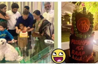 Allu Arjun Celebrates His Father’s Birthday With A Unique 'pushpa Ka Baap' Cake