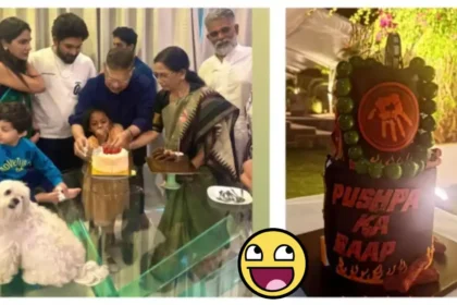 Allu Arjun Celebrates His Father’s Birthday With A Unique 'pushpa Ka Baap' Cake