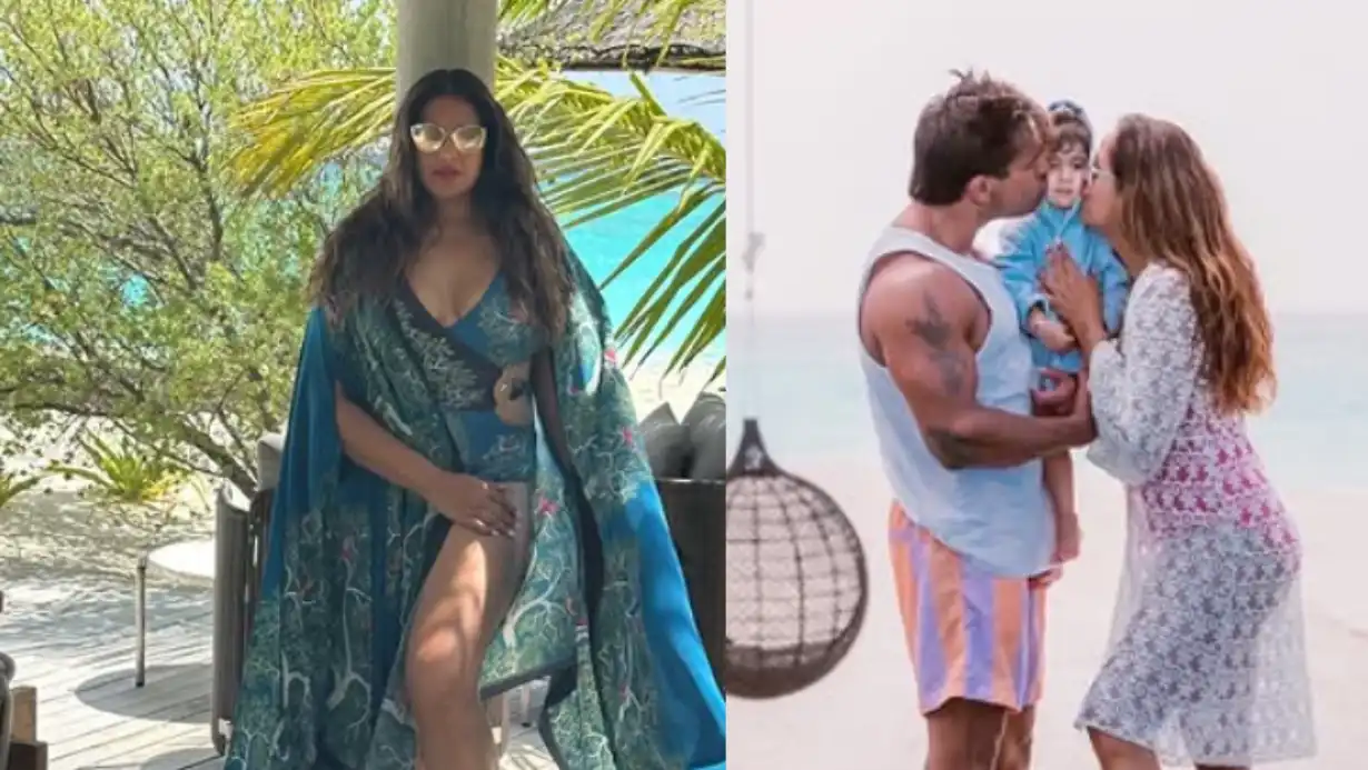 Bipasha Basu Gets Romantic With Husband Karan Singh Grover On The Beach