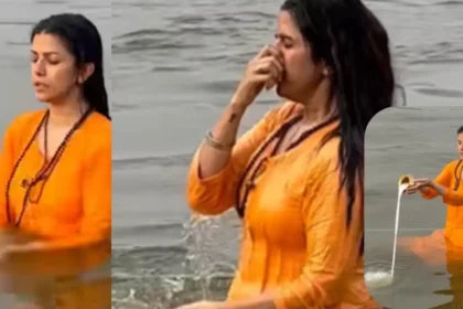 Nimrat Kaur Takes A Holy Dip At Mahakumbh 2025