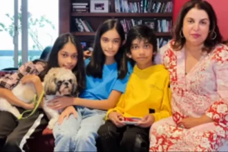 Farah Khan With Her Triplet