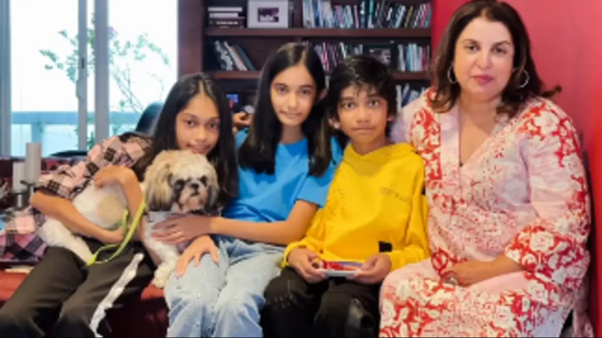 Farah Khan With Her Triplet