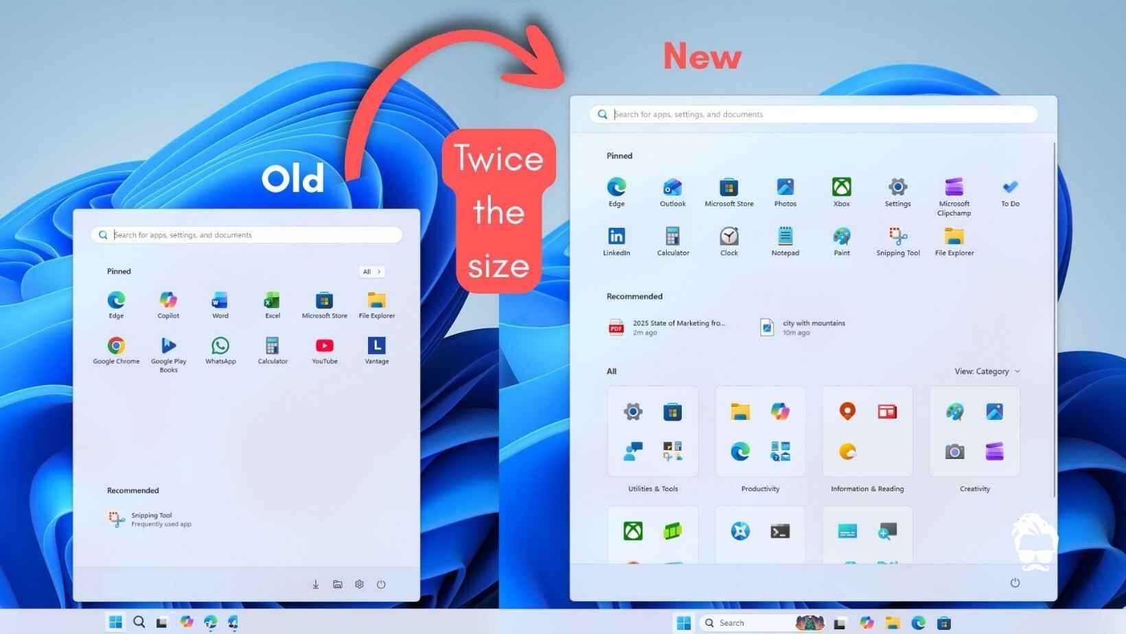 Microsoft’s New Windows 11 Update Lets Users Move the Taskbar Anywhere and Resize the Start Menu 2 Windows 11 Movable Taskbar Resizable Start Menu Update